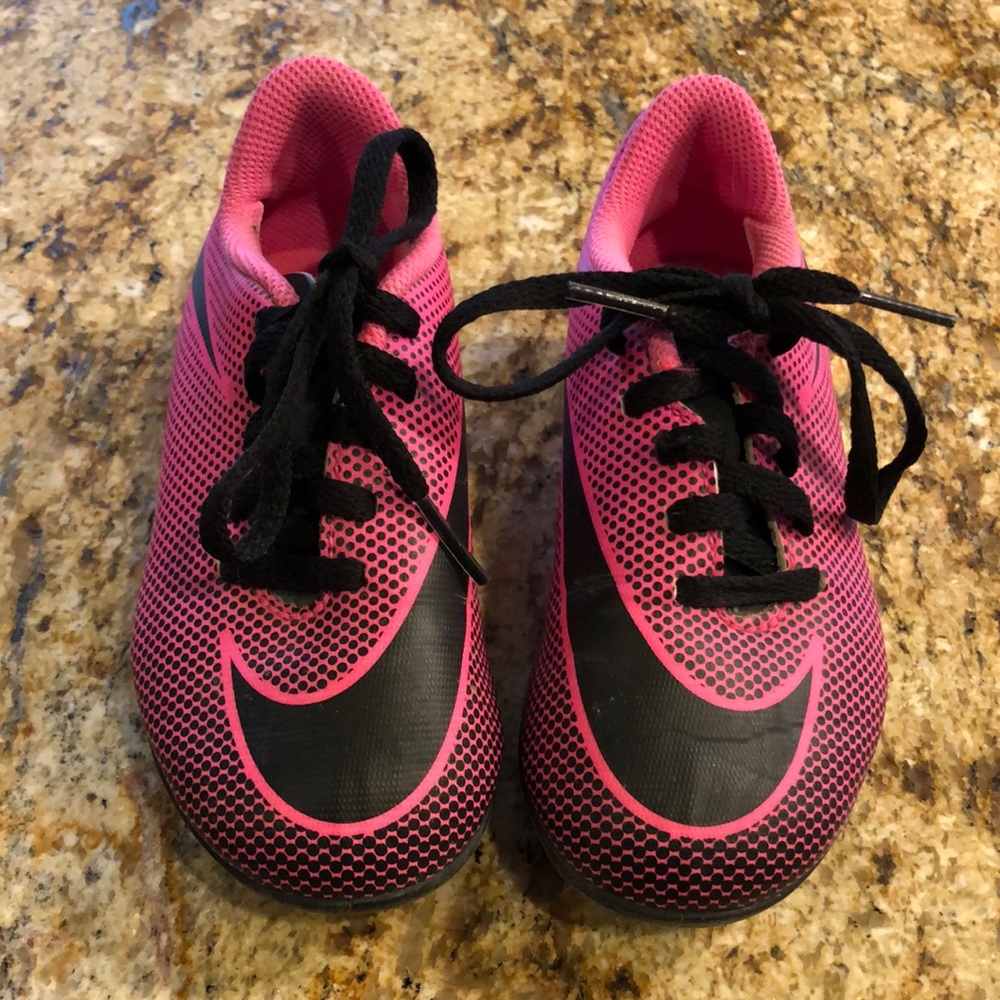 Nike Pink and Black Soccer Cleats